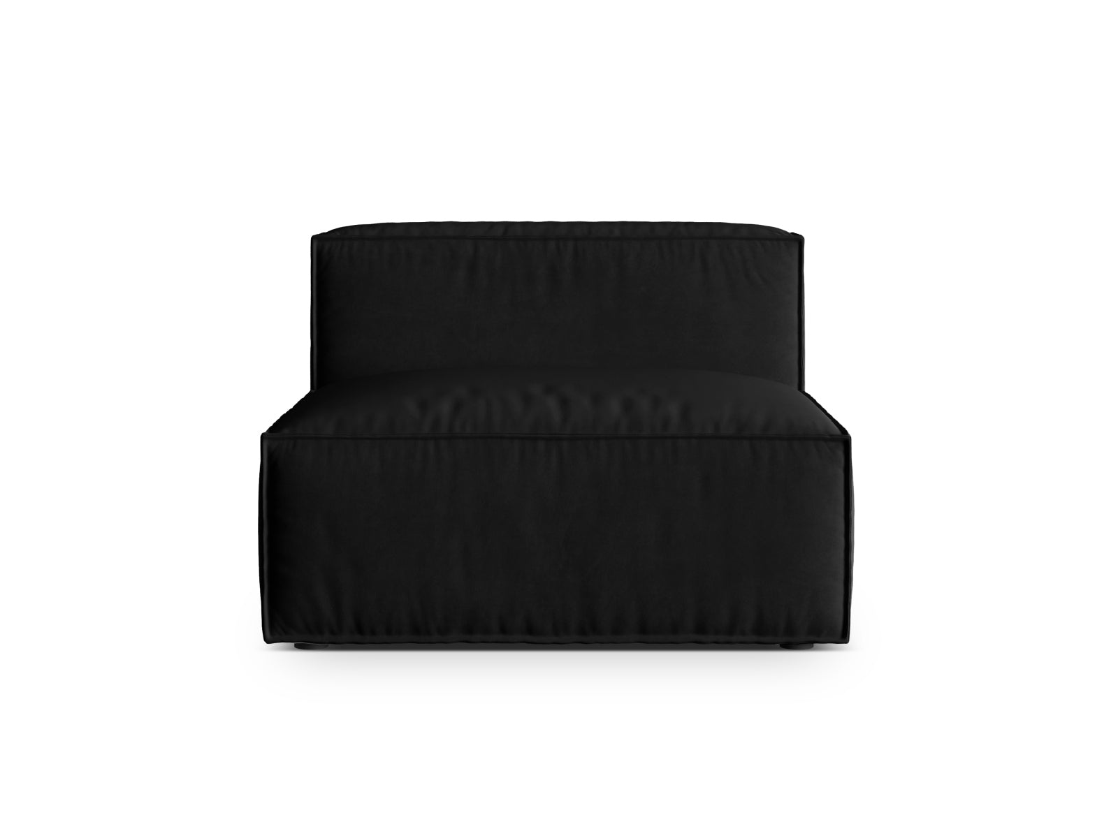 Nuria Velour Modul Armless 1 Sitzer in Black-Paris präsentiert im Onlineshop von KAQTU Design AG. Modulares Sofa ist von Micadoni