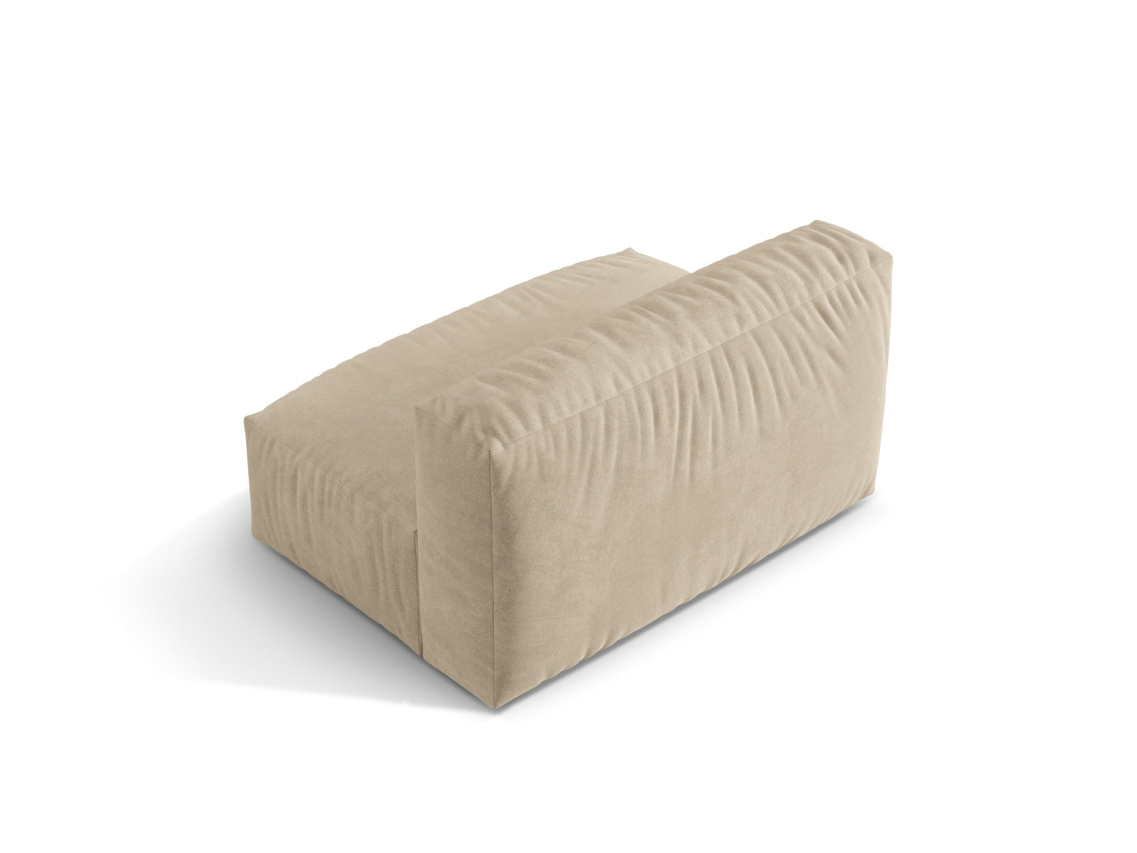 Stylischer Martina Modul Armless 1 Sitzer in sanftem Beige, perfekt für kreative Raumgestaltung und zeitgemäße Einrichtungsideen.