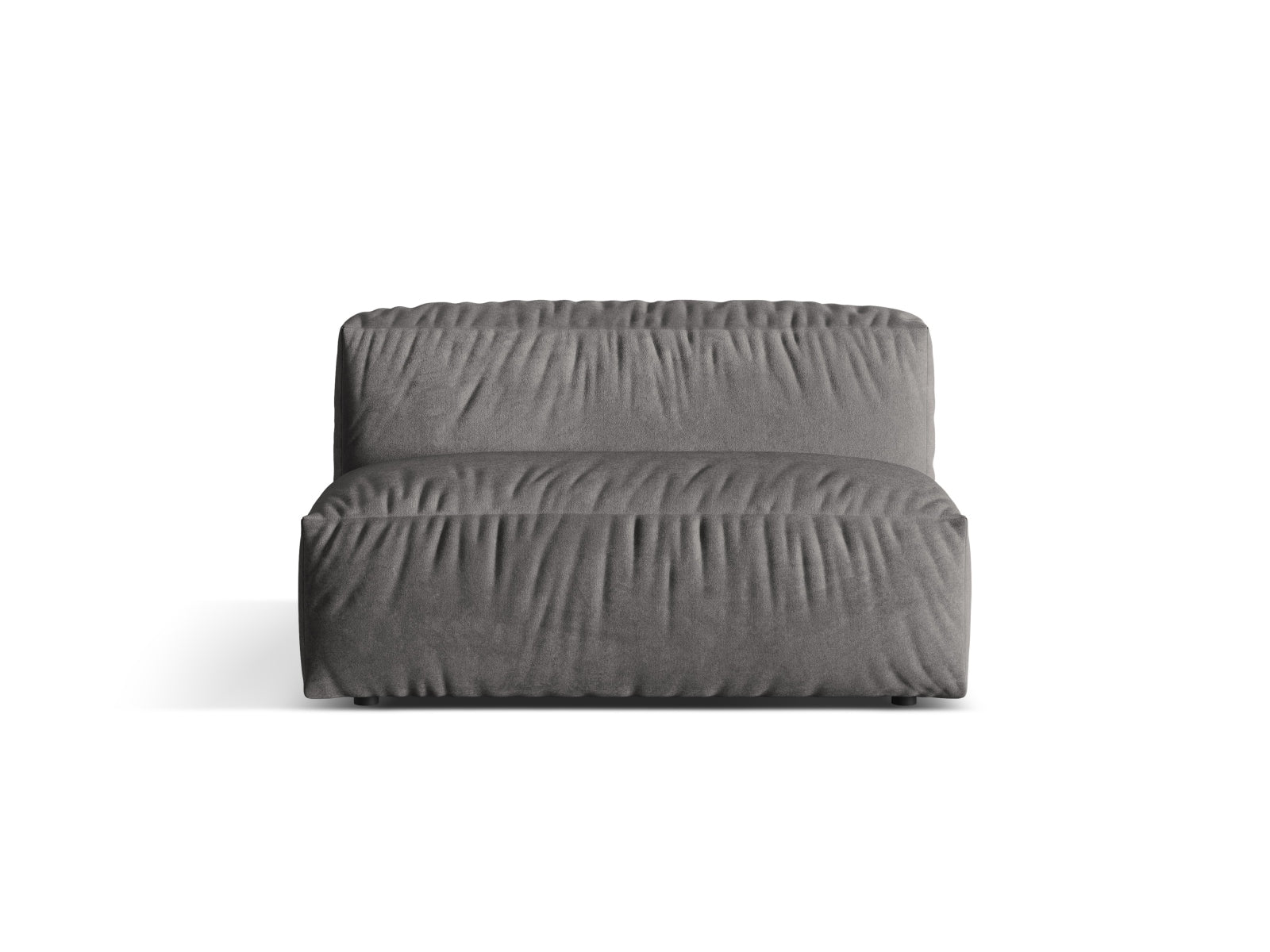 Martina Velour Modul Armless 1 Sitzer in Grey präsentiert im Onlineshop von KAQTU Design AG. Modulares Sofa ist von Micadoni