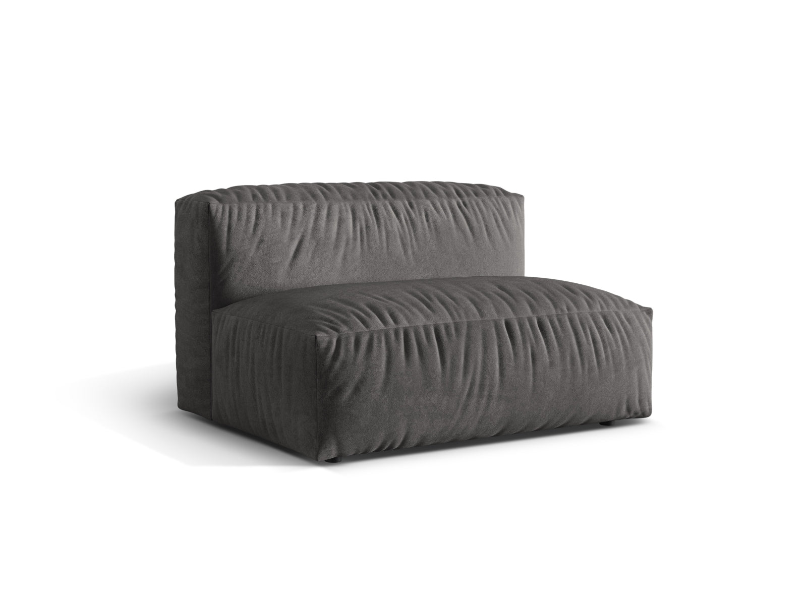 Eleganter Martina Modul Armless 1 Sitzer in neutralem Grau, ideal für flexible Raumgestaltungen und komfortable Entspannung.