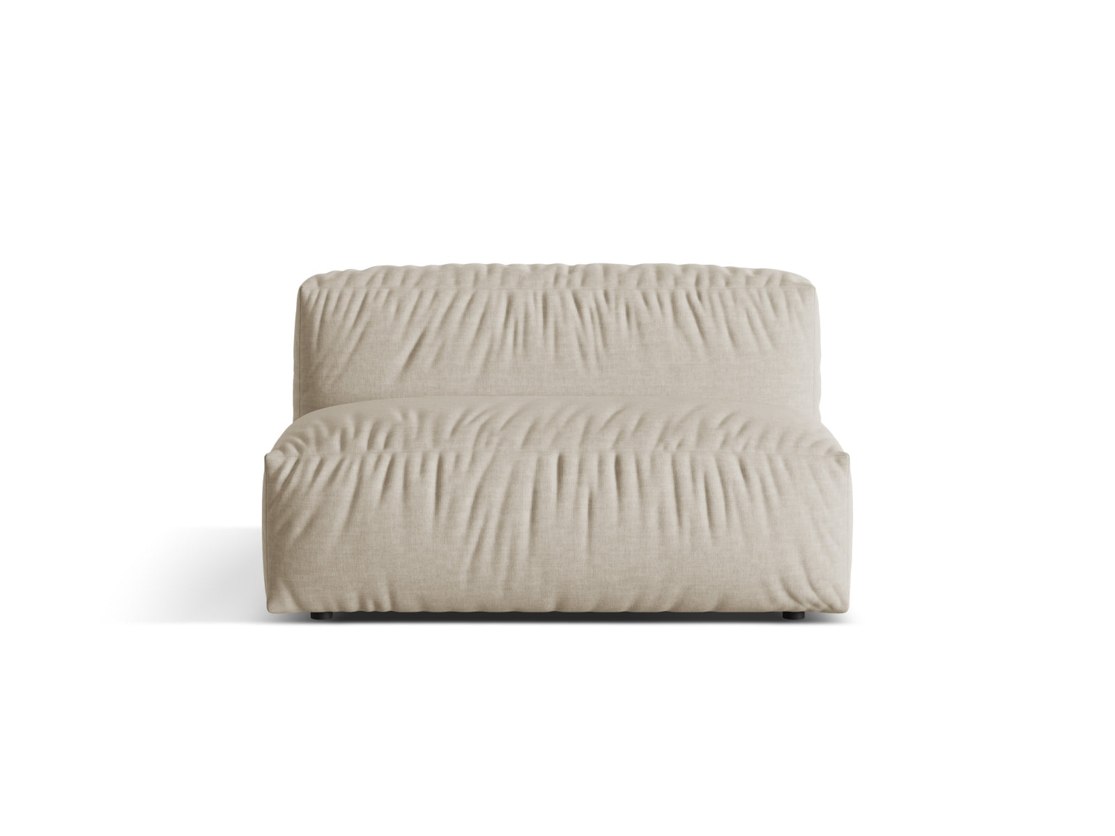 Bequemer Martina Modul Armless 1 Sitzer in sanftem Beige, perfekt für moderne Wohnräume und vielseitige Gestaltungsideen.