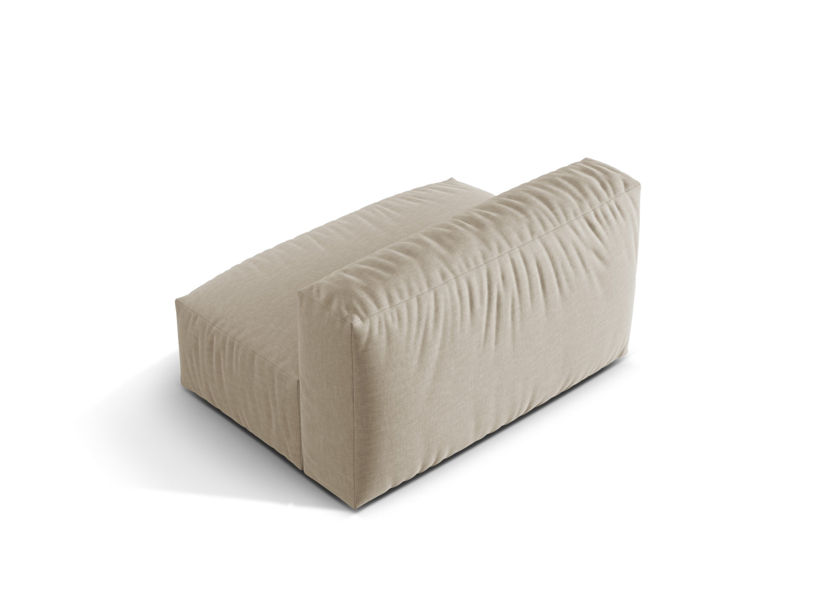 Bequemer Martina Modul Armless 1 Sitzer in sanftem Beige, perfekt für moderne Wohnräume und vielseitige Einrichtungsmöglichkeiten.