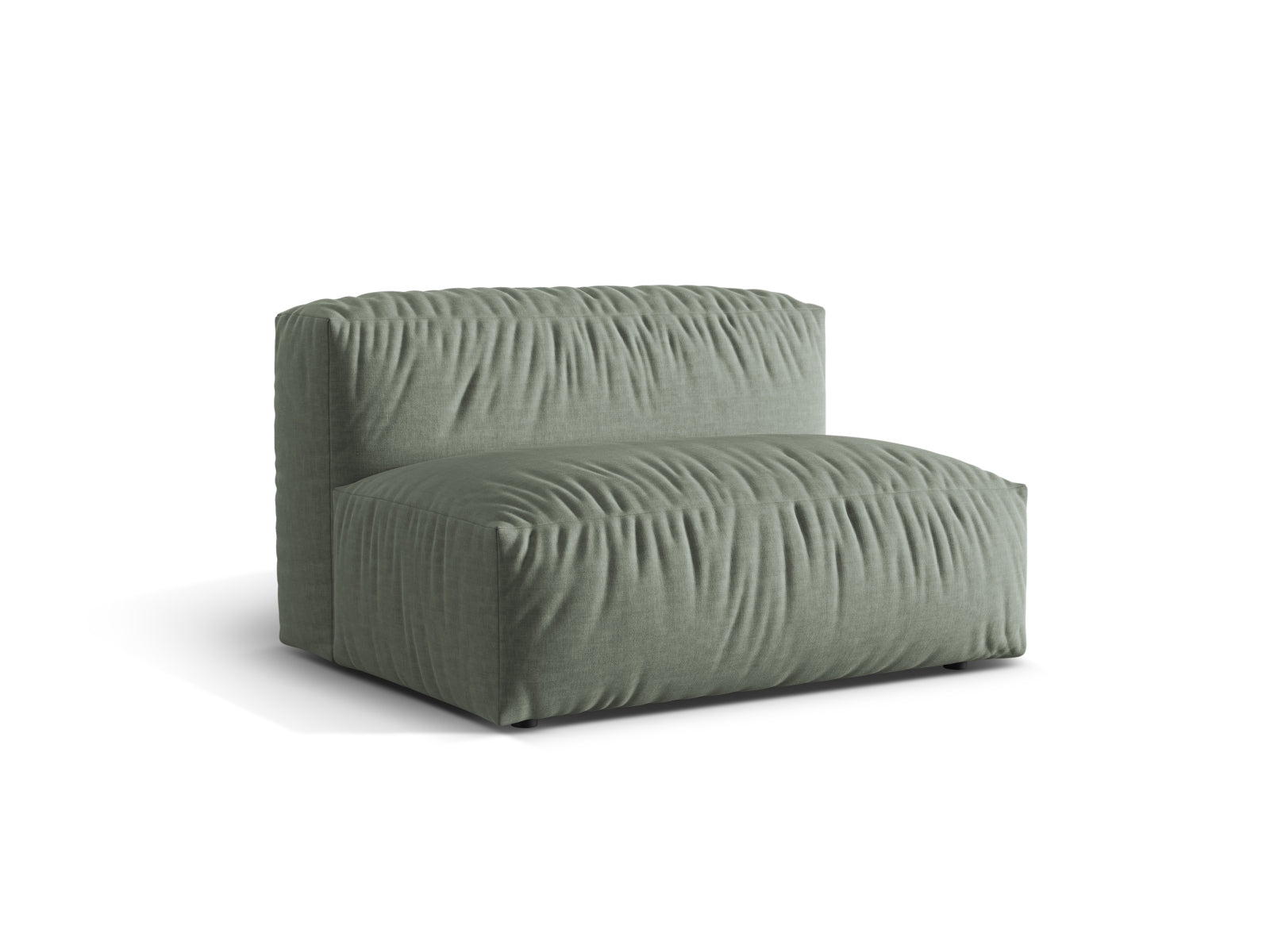 Eleganter Martina Modul Armless 1 Sitzer in trendigem Moosgrün, ideal für moderne Wohnräume und vielseitige Gestaltungsmöglichkeiten.