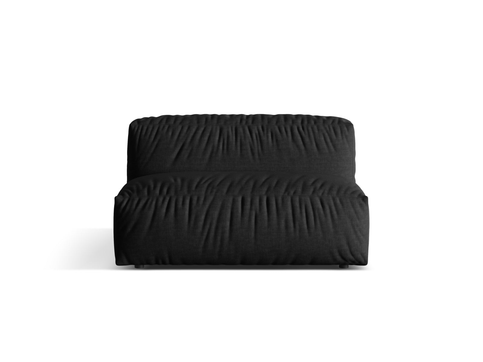 Stylischer Martina Modul Armless 1 Sitzer in klassischem Schwarz, perfekt für moderne Wohnkonzepte und kreative Raumgestaltungen.