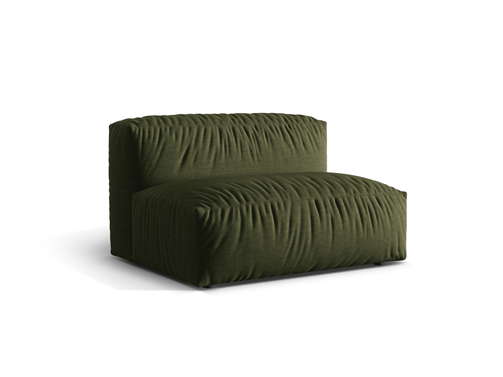 Eleganter Martina Modul Armless 1 Sitzer in stilvollem Grünton, ideal für kreative Wohnkonzepte und gemütliche Entspannungsecken.