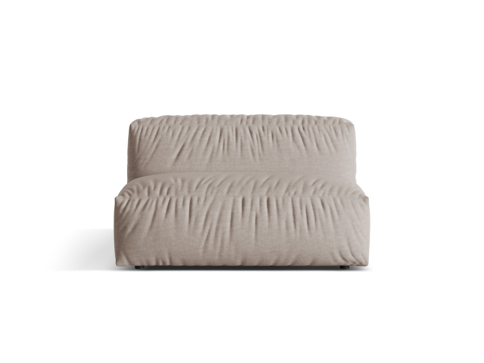 Moderner Martina Modul Armless 1 Sitzer in edlem Dunkelbeige, perfekt für flexible Raumgestaltungen und gemütliche Stunden.