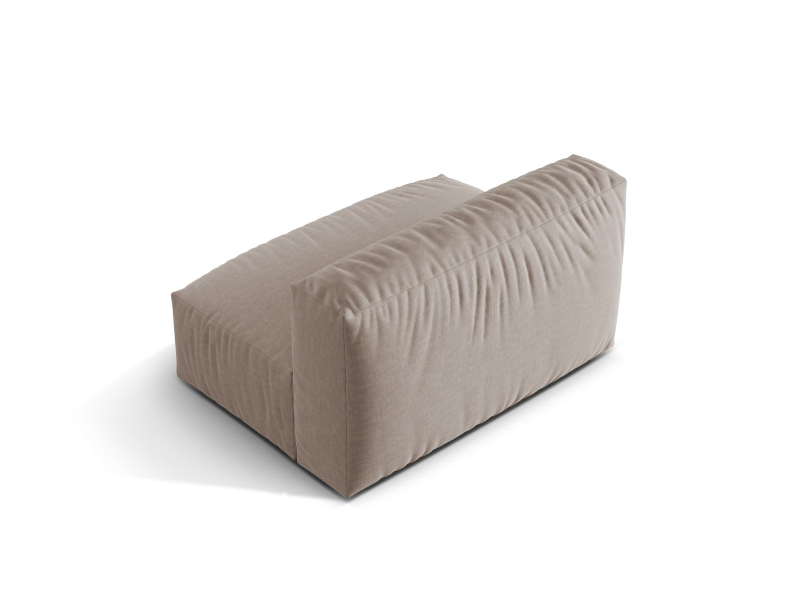 Moderner Martina Modul Armless 1 Sitzer in edlem Dunkelbeige, perfekt für kreative Raumgestaltungen und gemütliche Stunden.