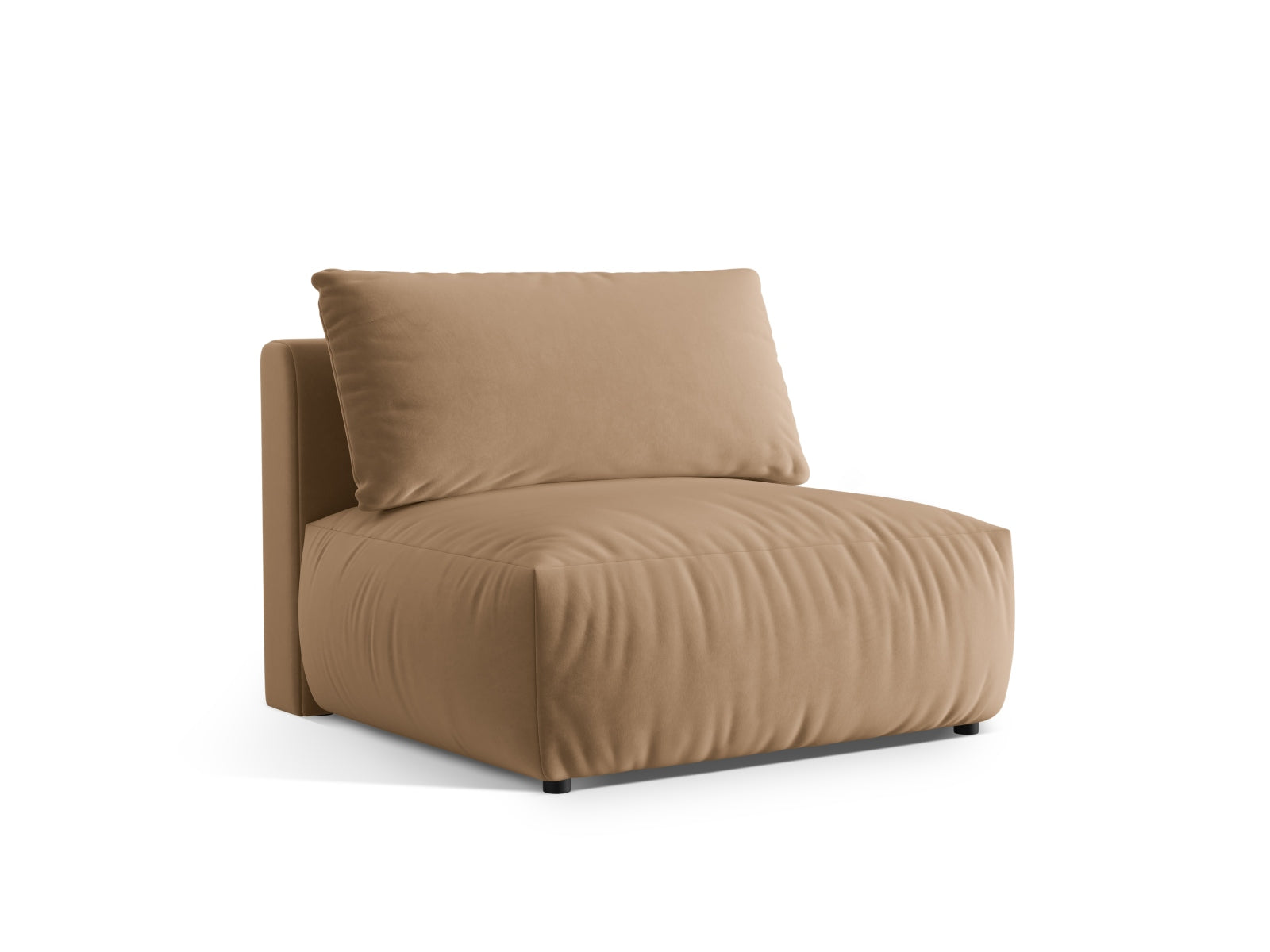 Stylischer Chris Velour Modul Armless 1 Sitzer in Sand-Casino, perfekt für moderne Wohnkonzepte und flexible Raumgestaltungen.