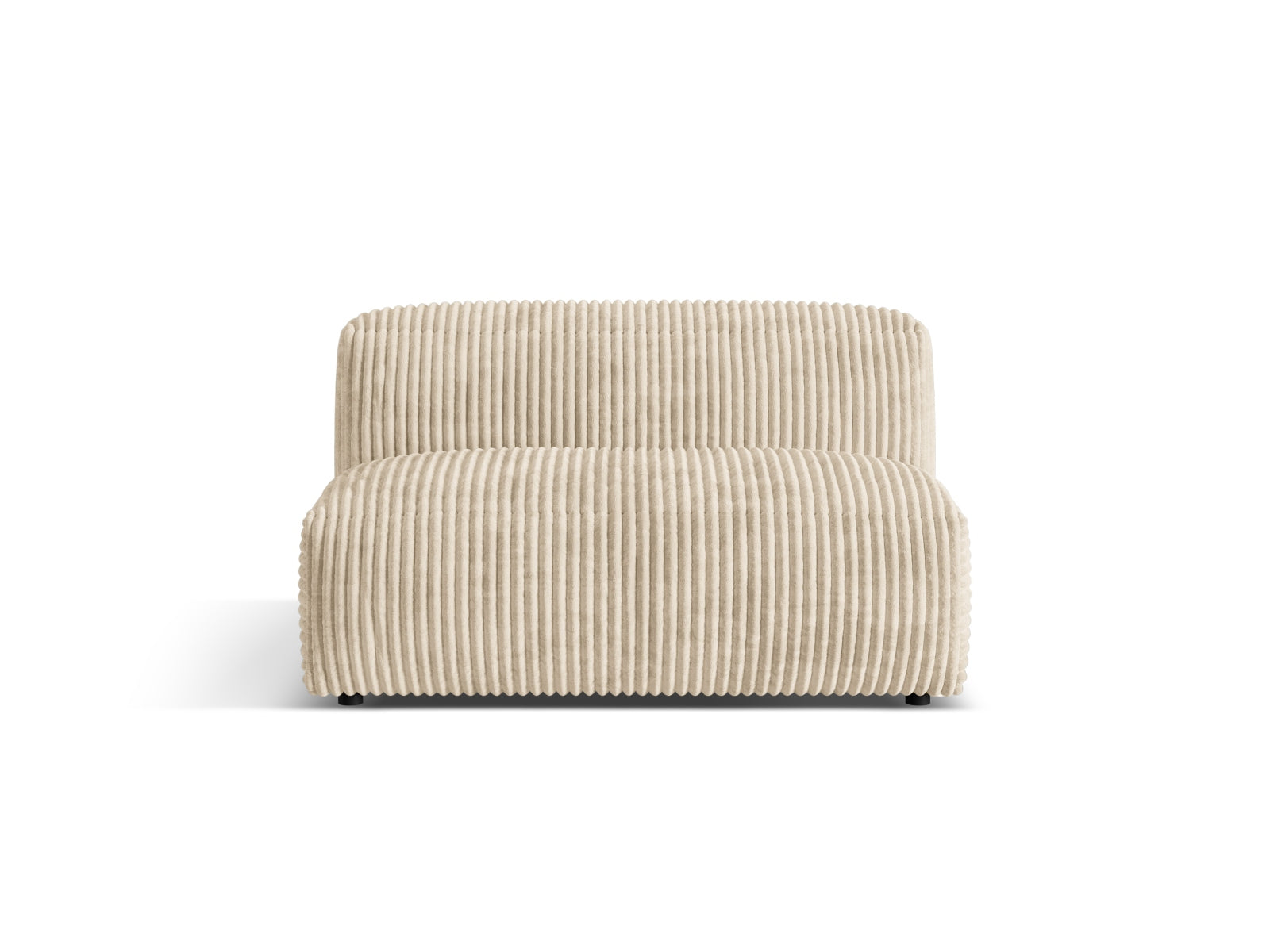 Moderner Martina Modul Armless 1 Sitzer in hellem Beige, perfekt für flexible Raumgestaltungen und komfortable Sitzgelegenheiten.