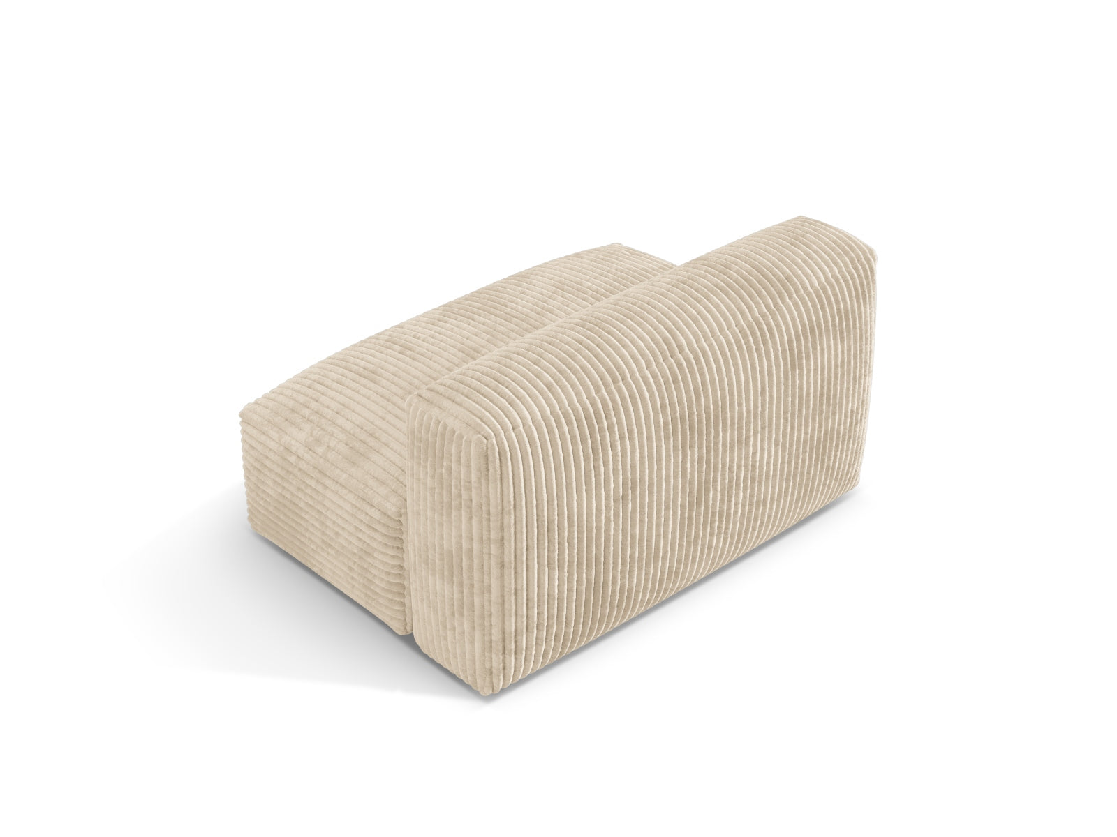 Moderner Martina Modul Armless 1 Sitzer in zartem Beige, perfekt für flexible Raumgestaltungen und zeitgemäße Wohnkonzepte.