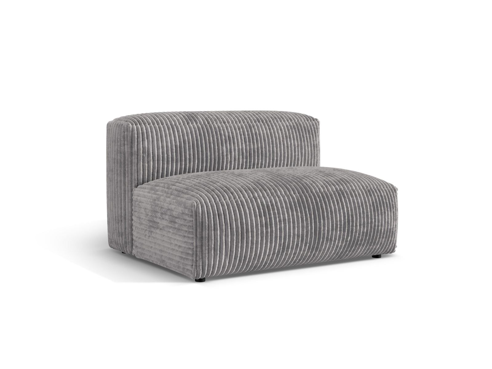 Eleganter Martina Modul Armless 1 Sitzer in stilvollem Grau, ideal für flexible Raumgestaltungen und moderne Wohnstile.