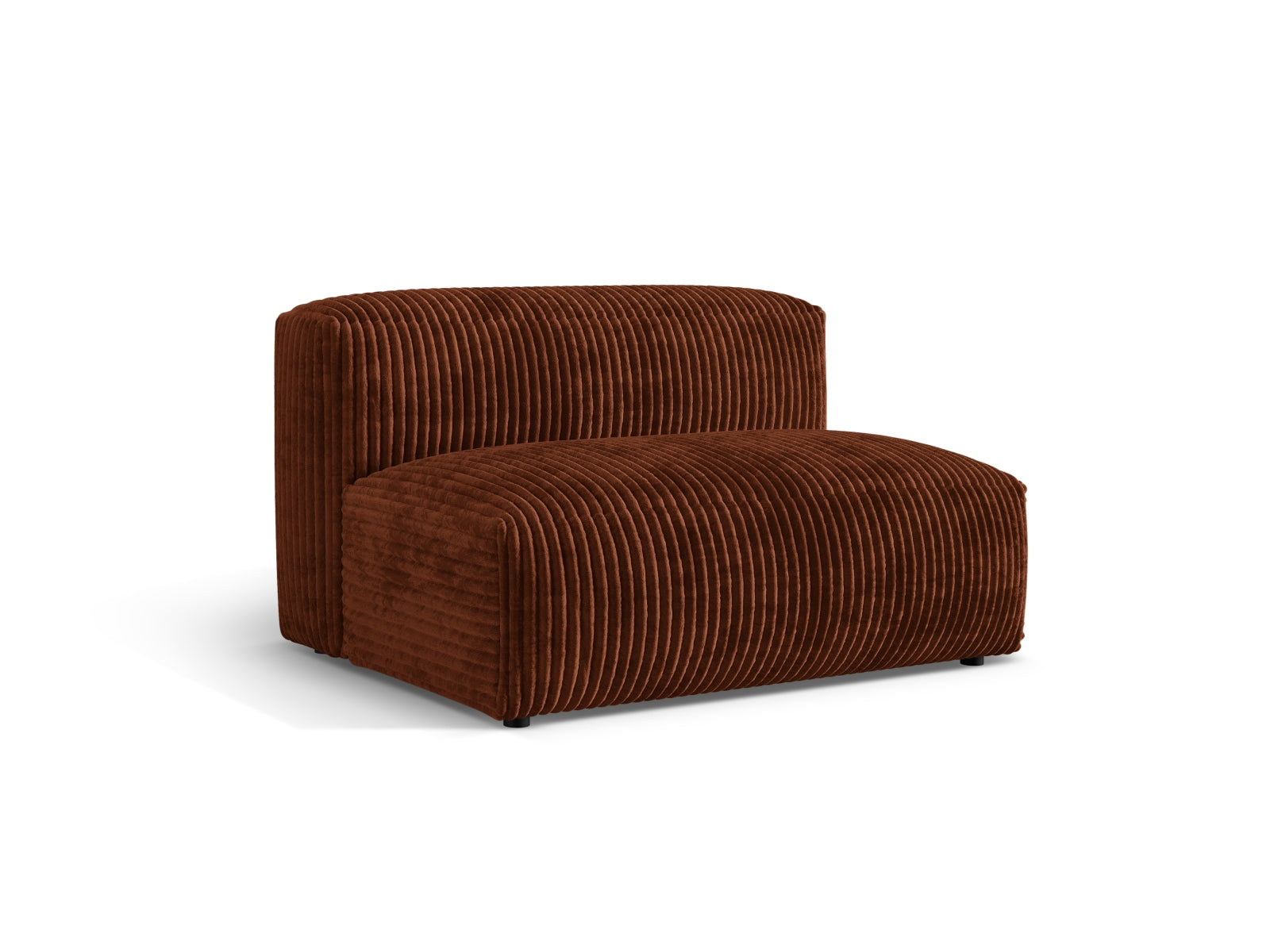 Eleganter Martina Modul Armless 1 Sitzer in warmem Ziegelrot, ideal für moderne Wohnkonzepte und flexible Einrichtungslösungen.