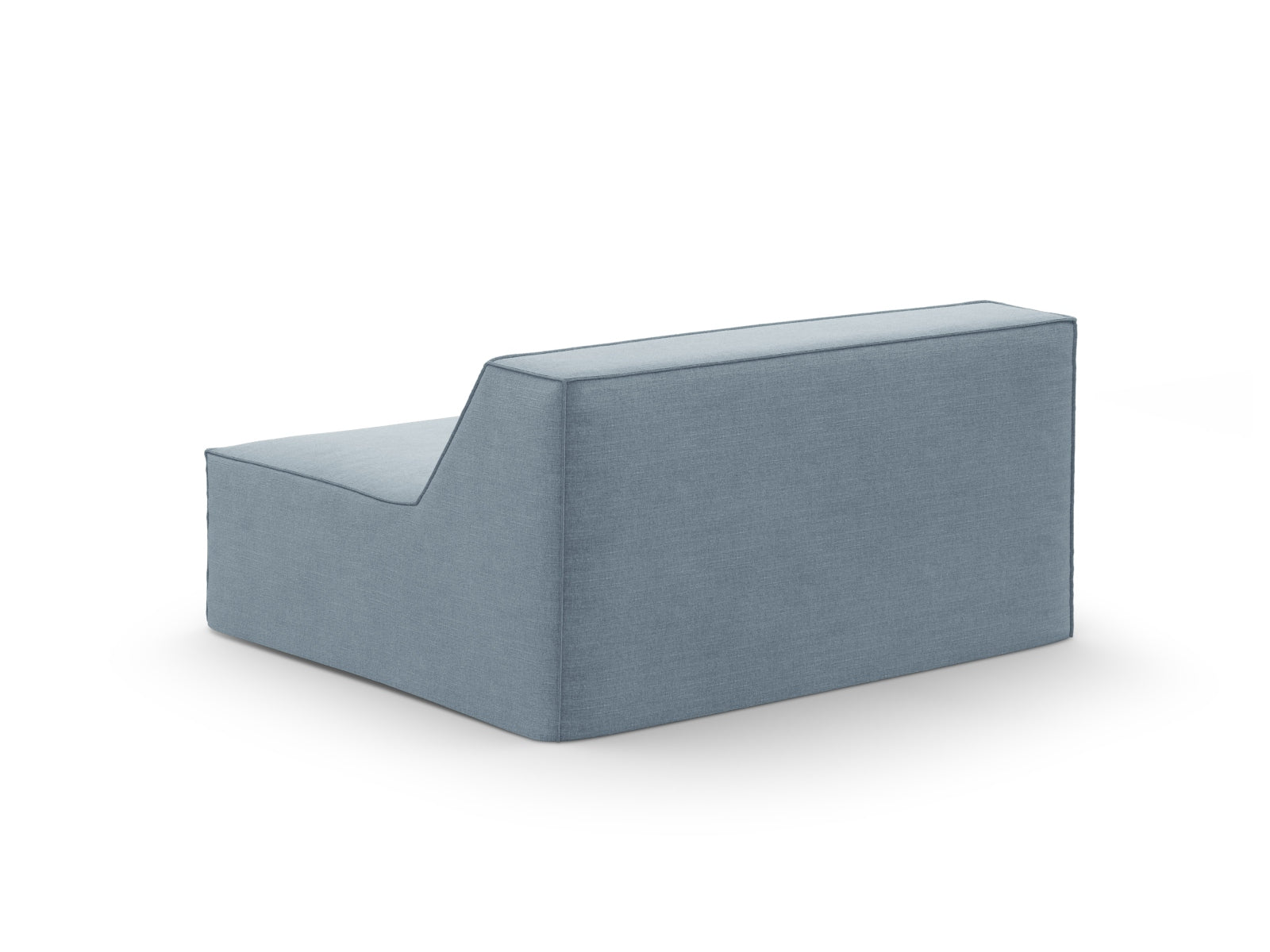 Eleganter Jodie Modul Armless 1 Sitzer in sanftem Blau, ideal für moderne Wohnkonzepte und vielseitige Sitzlösungen.