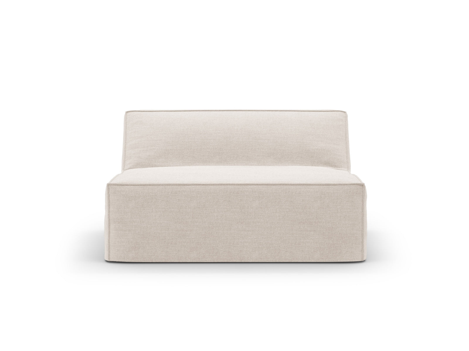 Beige Jodie Modul Armless 1 Sitzer von Micadoni, stilvolles und flexibles Sofa-Element für modernes Wohndesign.