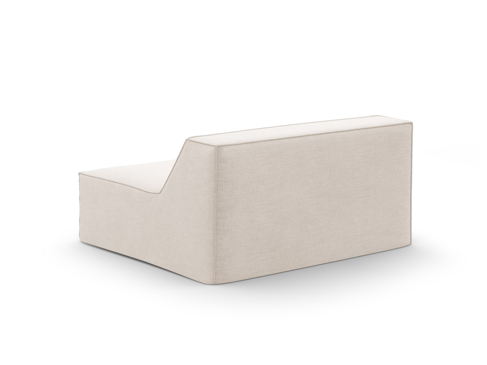 Beige Jodie Modul Armless 1 Sitzer von Micadoni, stilvolles Sofa-Element ohne Armlehnen, ideal für moderne und flexible Wohnkonzepte.