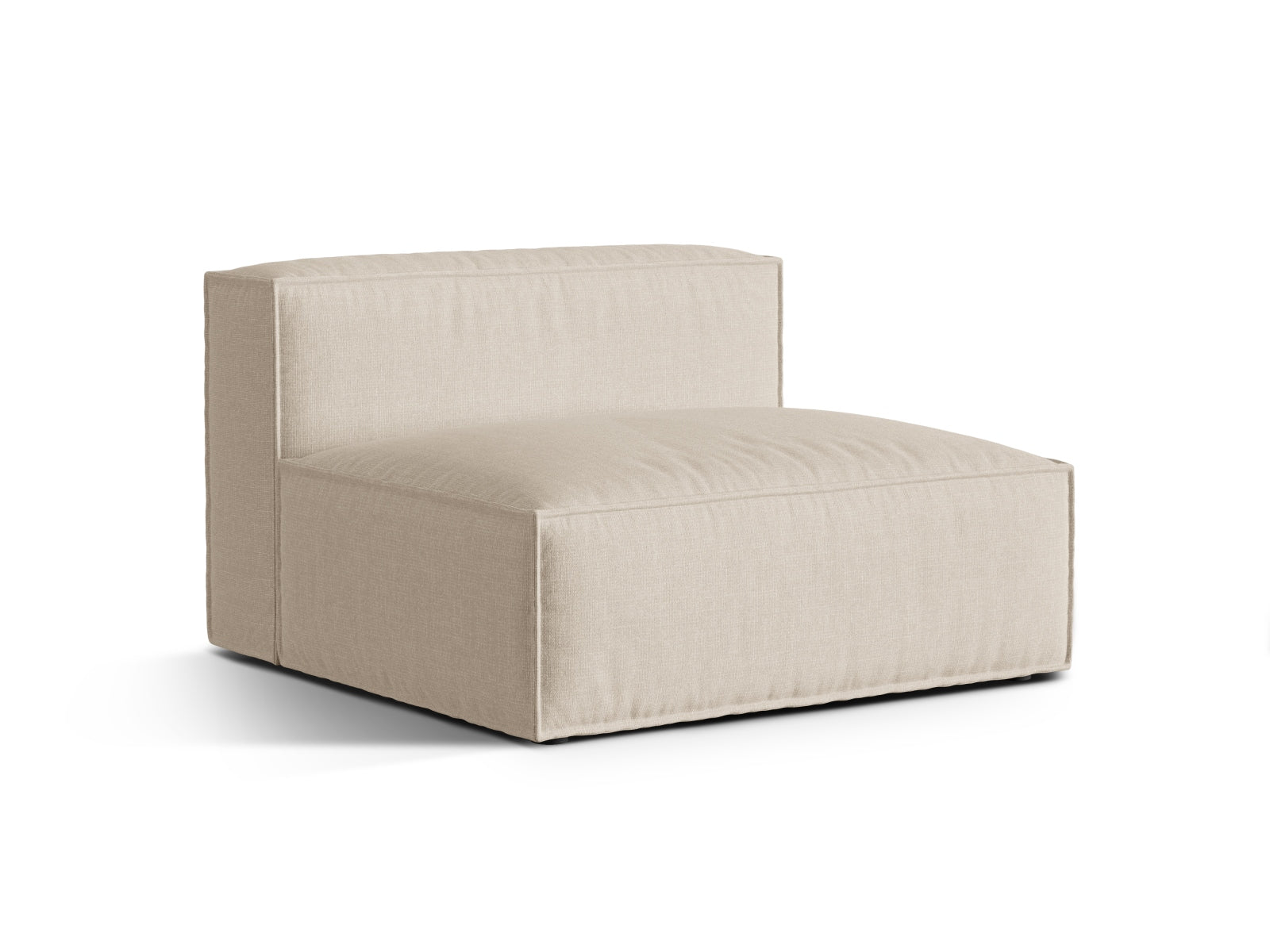 Beige 2-Sitzer Modul Armless Nuria von Micadoni, stilvolles modulares Sofa ohne Armlehnen, ideal für moderne Wohnräume.