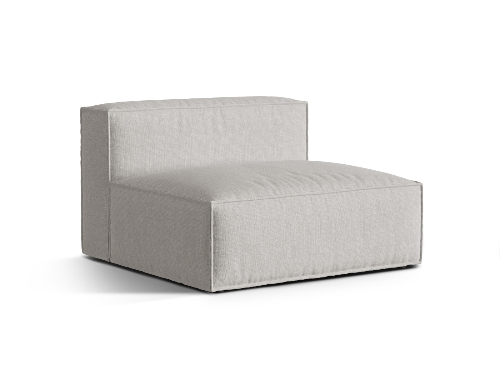 Elegantes 2-Sitzer Modul Armless Nuria in hellem Grau, ideal für moderne Wohnräume und vielseitige Sofa-Arrangements.