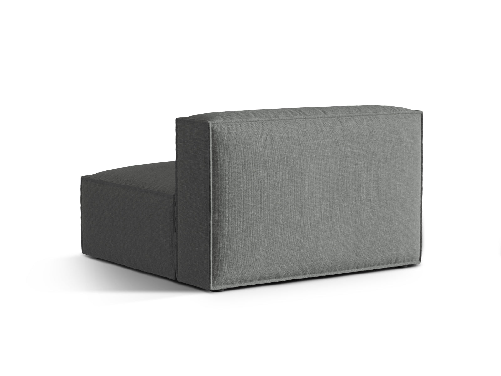 Stylisches 2-Sitzer Modul Armless Nuria in neutralem Grau, ideal für flexible Raumgestaltungen und moderne Einrichtungsideen.