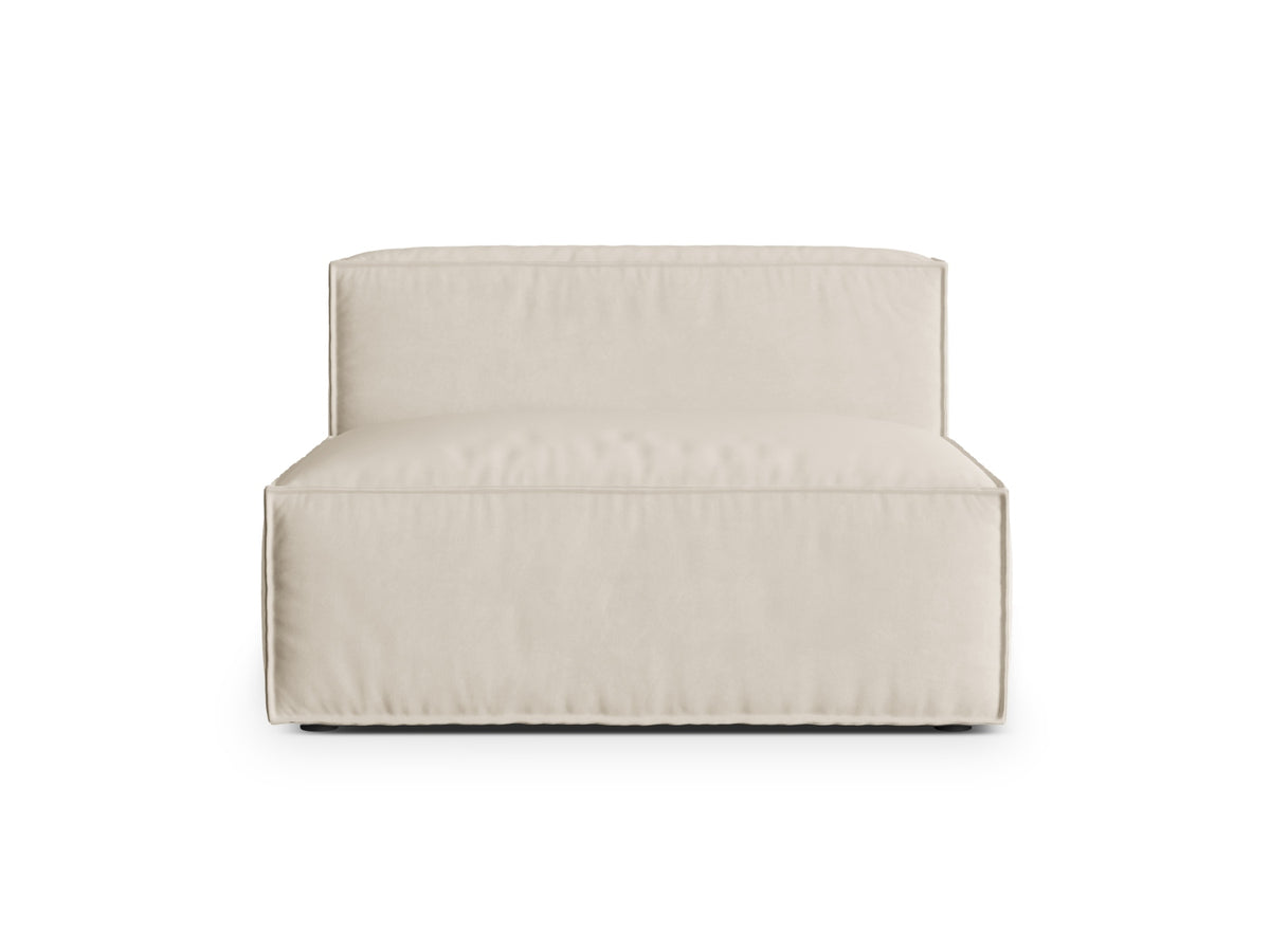 Nuria Velour Modul Armless 2 Sitzer in Beige-Paris präsentiert im Onlineshop von KAQTU Design AG. Modulares Sofa ist von Micadoni