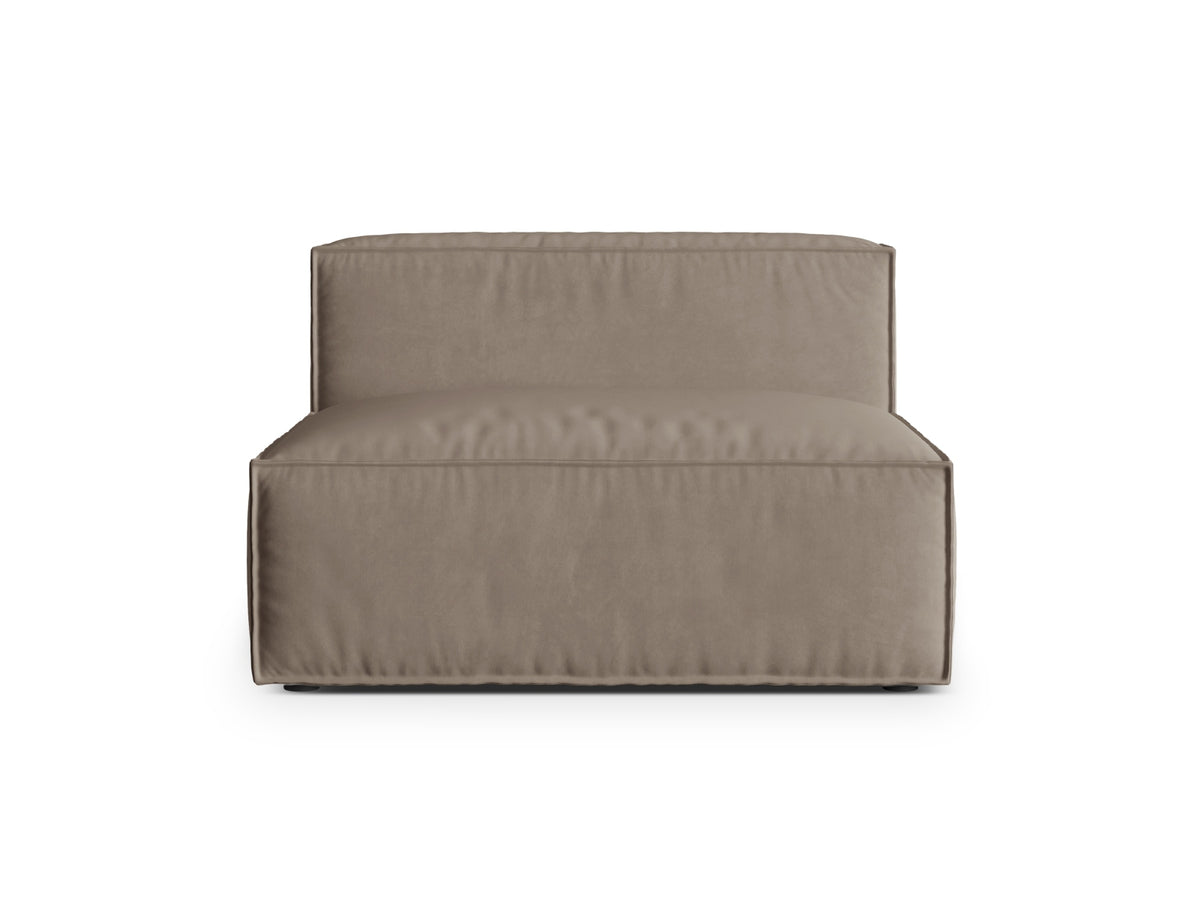 Nuria Velour Modul Armless 2 Sitzer in Warm grey-Paris präsentiert im Onlineshop von KAQTU Design AG. Modulares Sofa ist von Micadoni