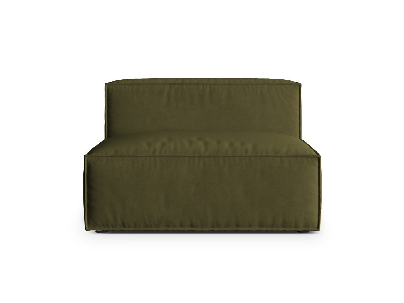 Nuria Velour Modul Armless 2 Sitzer in Moss Green Melange präsentiert im Onlineshop von KAQTU Design AG. Modulares Sofa ist von Micadoni