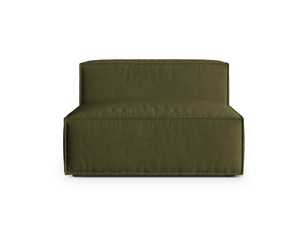 Nuria Velour Modul Armless 2 Sitzer in Moss Green Melange-Paris präsentiert im Onlineshop von KAQTU Design AG. Modulares Sofa ist von Micadoni