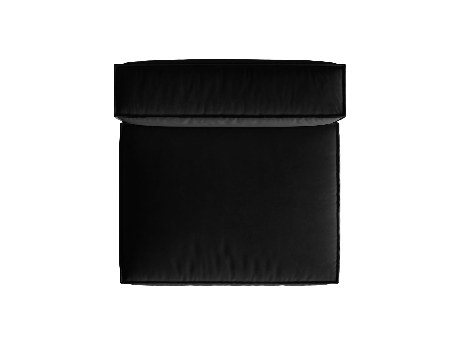 Elegantes schwarzes Nuria Velour Modul Armless 2 Sitzer Sofa von Micadoni, ideal für stilvolle und flexible Wohnkonzepte.