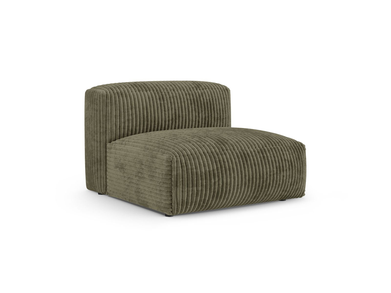 Elegantes 1-Sitzer Sofa Martina XL in Moosgrün, ideal für moderne Wohnräume. Teil der modularen Sofa-Kollektion von Micadoni.