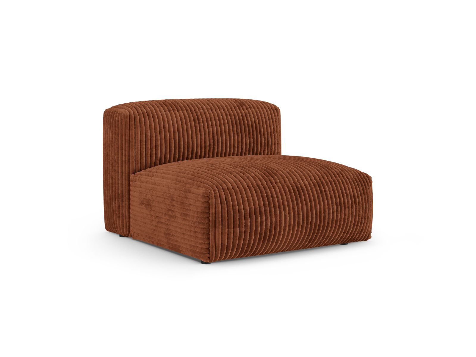 Elegantes 1-Sitzer Sofa Martina XL in warmem Ziegelrot, ideal für moderne Wohnräume. Teil der modularen Kollektion von Micadoni.