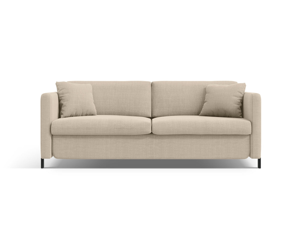 Gloria Sofa mit Schlaffunktion 2 Sitzer in Beige-Bjorn präsentiert im Onlineshop von KAQTU Design AG. Bettsofa ist von Micadoni