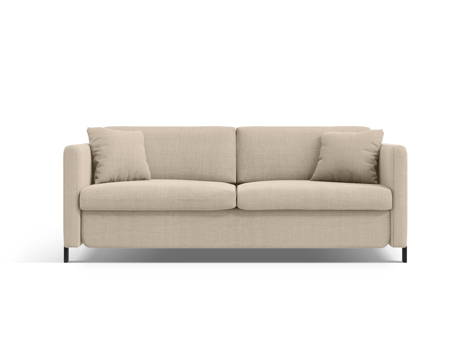 Gloria Sofa mit Schlaffunktion 2 Sitzer in Beige-Bjorn präsentiert im Onlineshop von KAQTU Design AG. Bettsofa ist von Micadoni