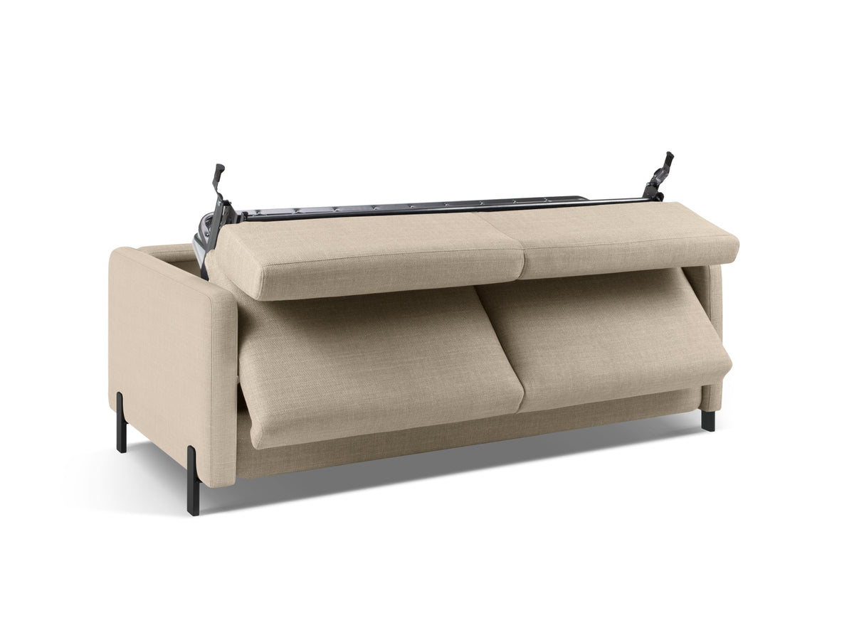 Gloria Sofa mit Schlaffunktion 2 Sitzer in Beige-Bjorn präsentiert im Onlineshop von KAQTU Design AG. Bettsofa ist von Micadoni