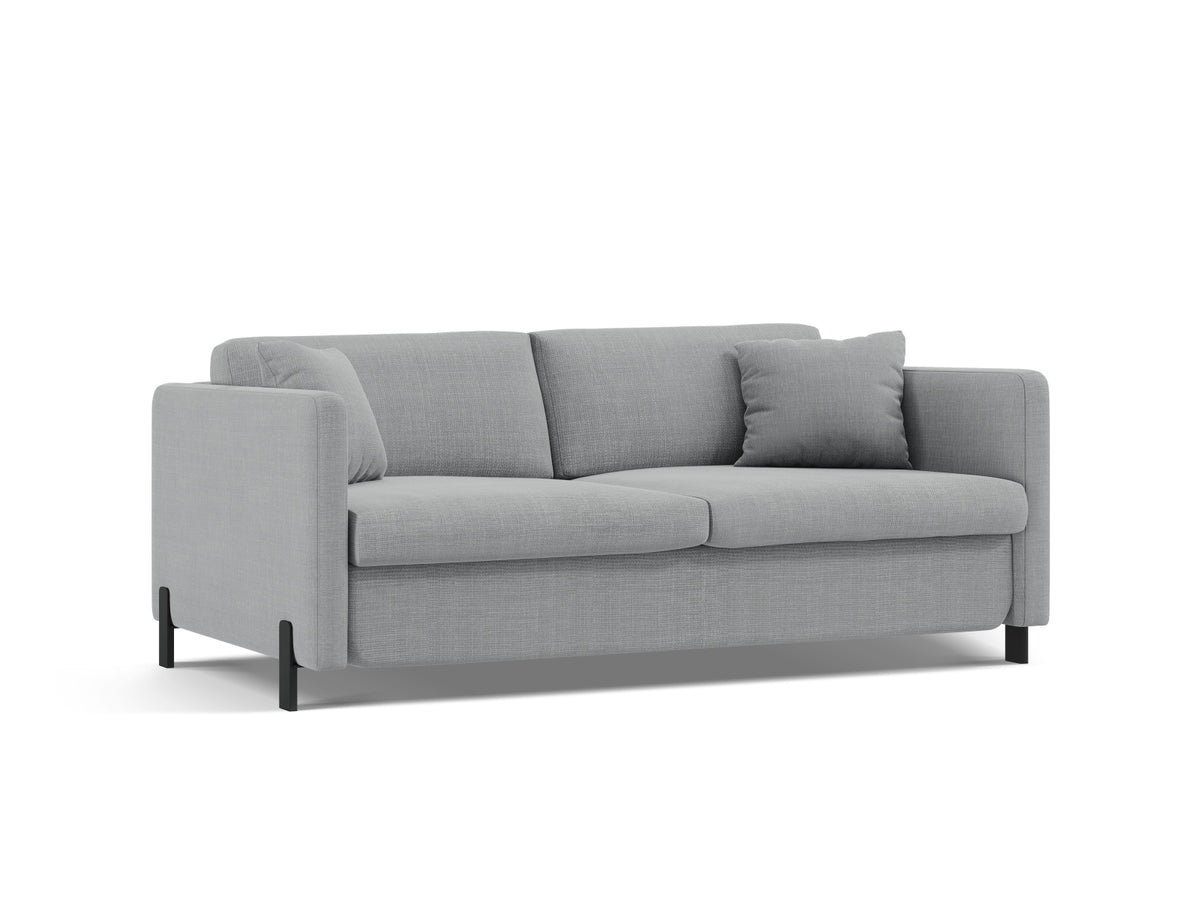 Gloria Sofa mit Schlaffunktion 2 Sitzer in Light Grey-Bjorn präsentiert im Onlineshop von KAQTU Design AG. Bettsofa ist von Micadoni