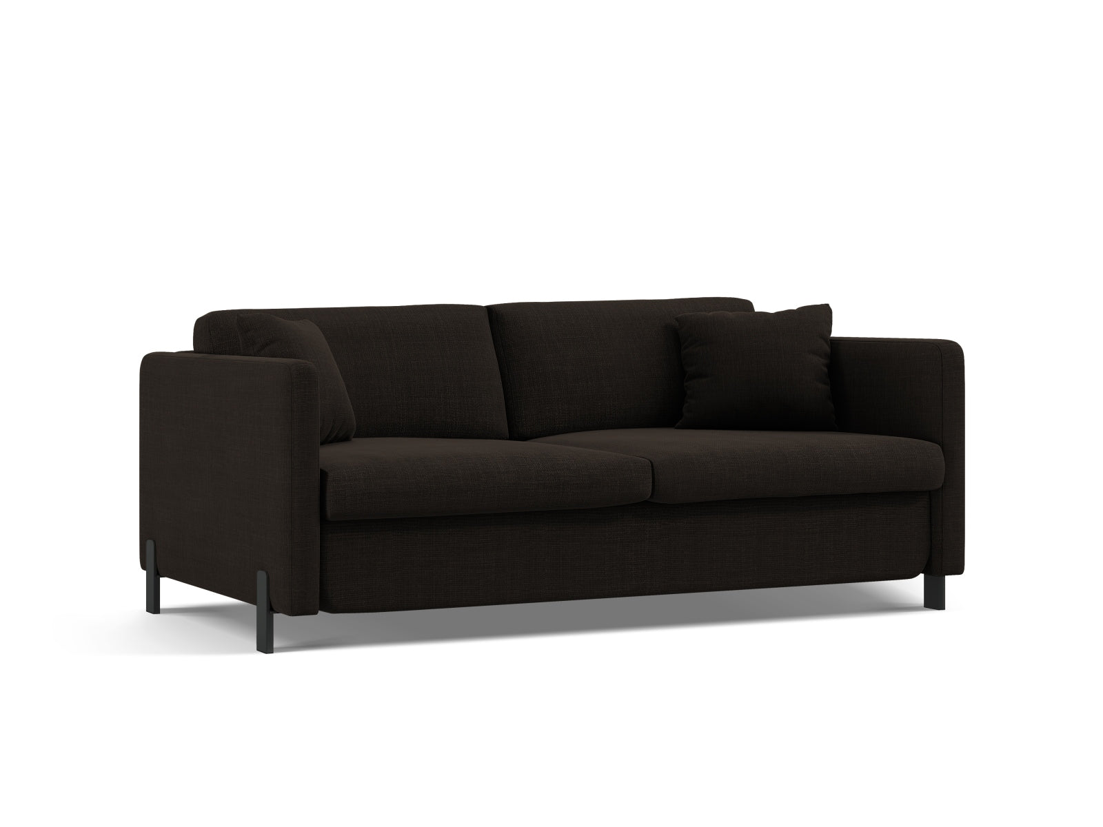 Elegantes 2-Sitzer Bettsofa Gloria in modernem Dunkelgrau, perfekt für flexible Wohnlösungen und entspannte Übernachtungen.