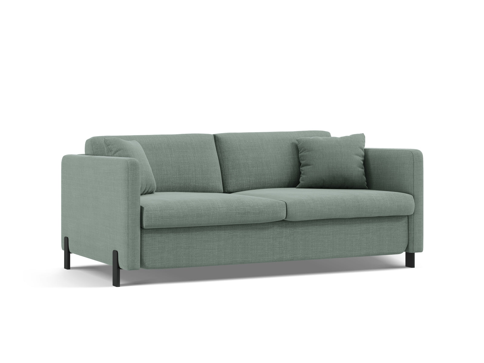 Elegantes 2-Sitzer Bettsofa Gloria in sanftem Mintgrün von Micadoni, perfekt für stilvolle Wohnräume und flexible Schlaflösungen.