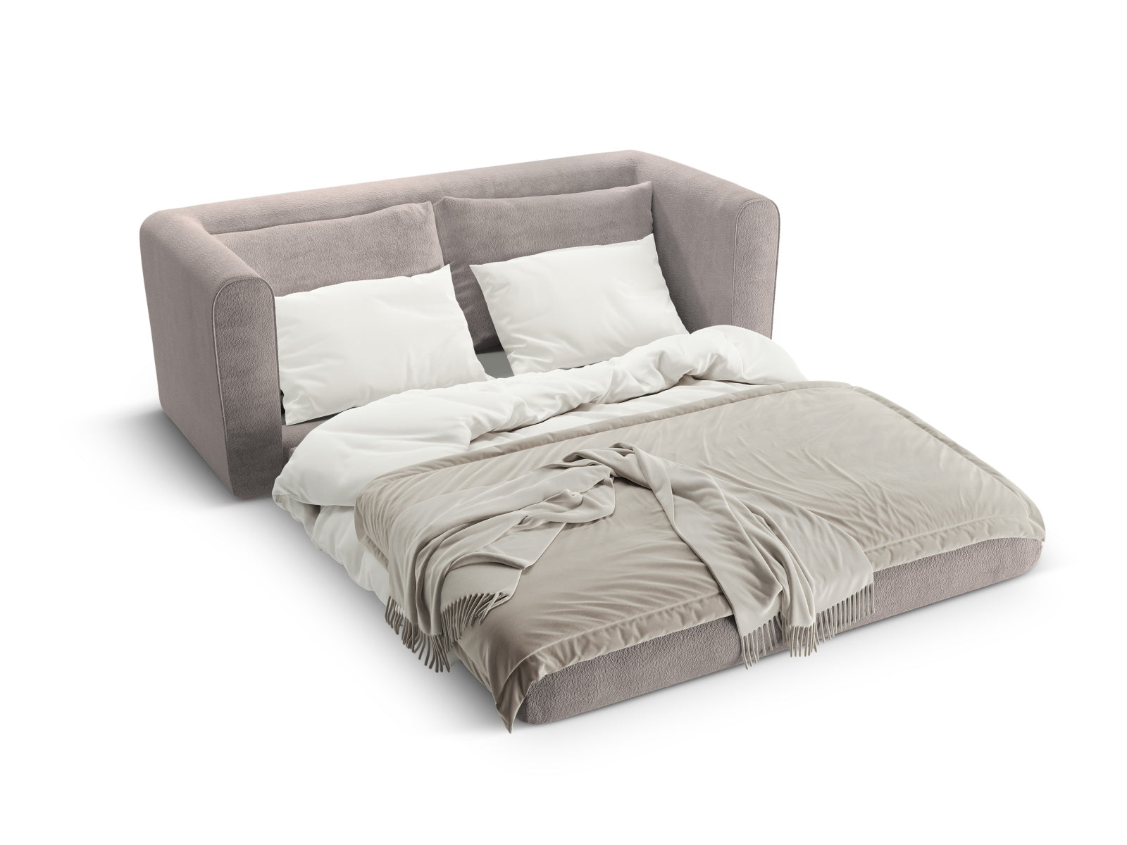 Lido Sofa mit Schlaffunktion 2 Sitzer in Warm grey-CORAL präsentiert im Onlineshop von KAQTU Design AG. Bettsofa ist von Micadoni