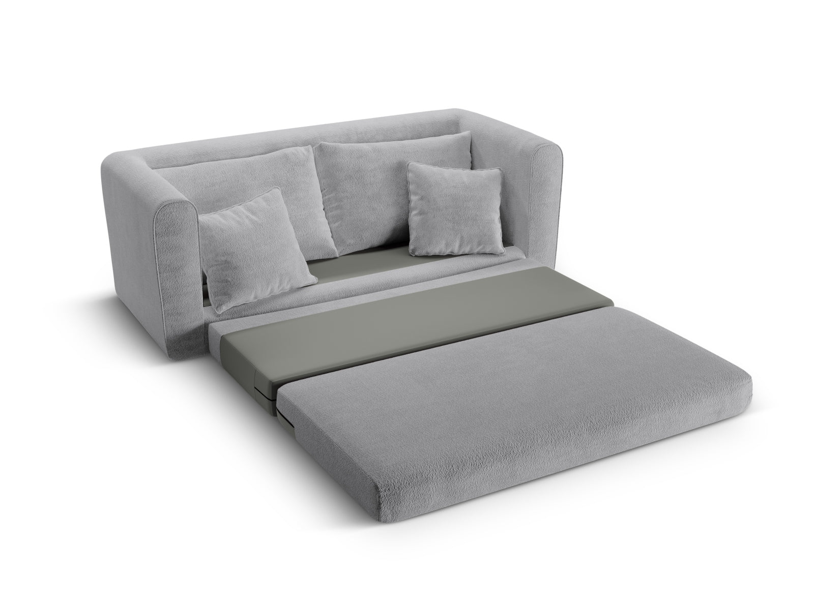 Lido Sofa mit Schlaffunktion 2 Sitzer in Grey-CORAL präsentiert im Onlineshop von KAQTU Design AG. Bettsofa ist von Micadoni