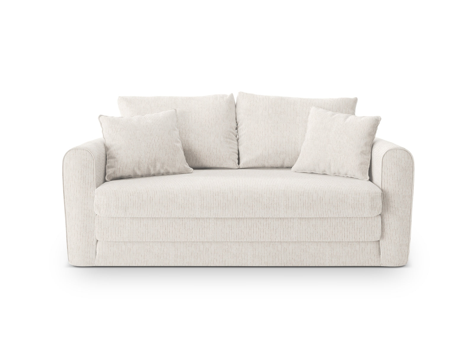Lido Sofa mit Schlaffunktion 2 Sitzer in Light Beige-Baltimore präsentiert im Onlineshop von KAQTU Design AG. Bettsofa ist von Micadoni