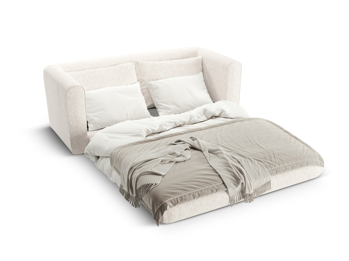 Lido Sofa mit Schlaffunktion 2 Sitzer in Light Beige-Baltimore präsentiert im Onlineshop von KAQTU Design AG. Bettsofa ist von Micadoni