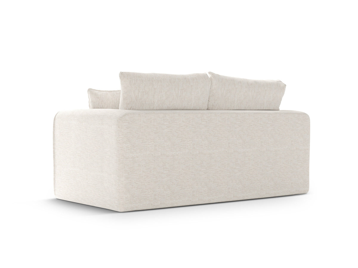 Lido Sofa mit Schlaffunktion 2 Sitzer in Light Beige-Baltimore präsentiert im Onlineshop von KAQTU Design AG. Bettsofa ist von Micadoni
