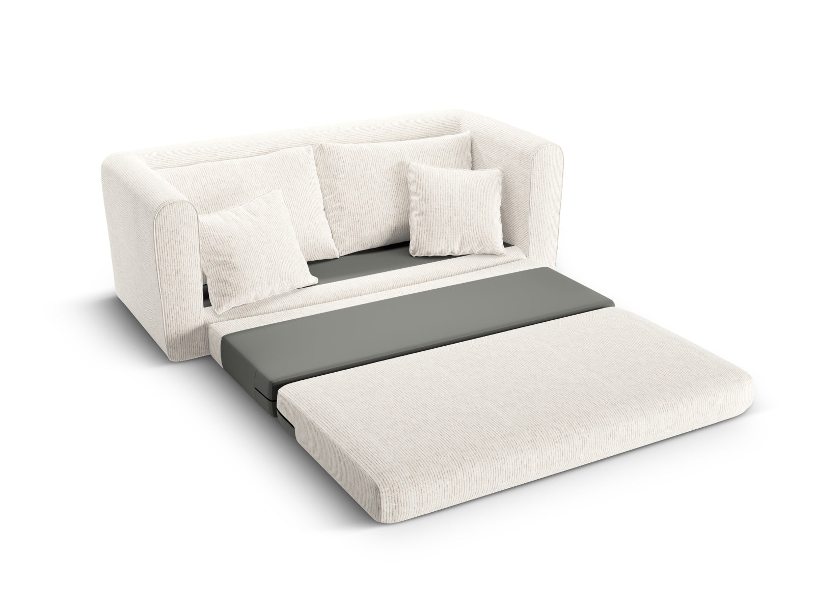 Lido Sofa mit Schlaffunktion 2 Sitzer in Light Beige-Baltimore präsentiert im Onlineshop von KAQTU Design AG. Bettsofa ist von Micadoni