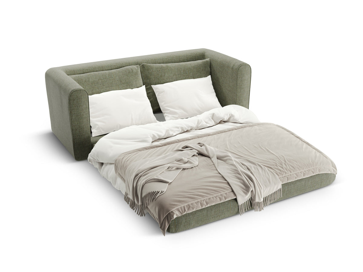 Lido Sofa mit Schlaffunktion 2 Sitzer in Olive-Baltimore präsentiert im Onlineshop von KAQTU Design AG. Bettsofa ist von Micadoni