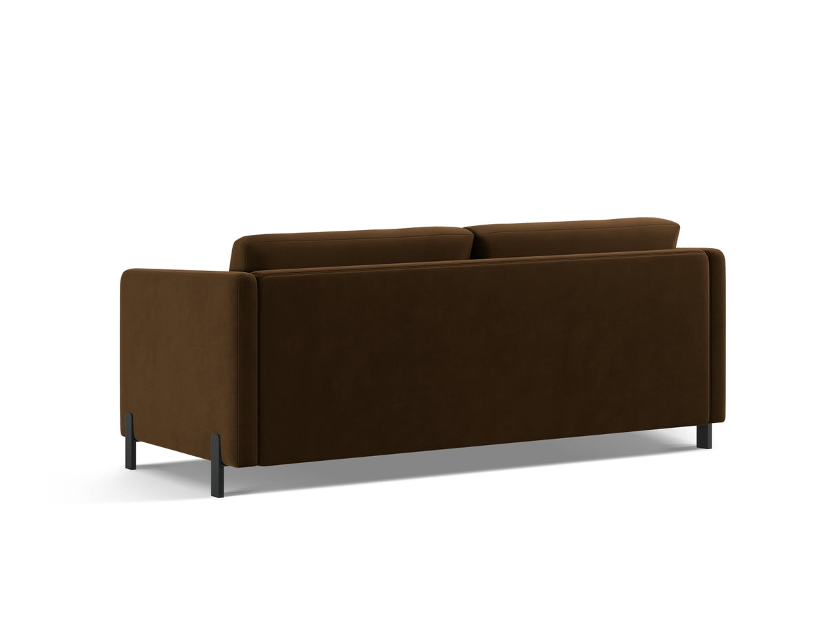 Gloria Velour Sofa mit Schlaffunktion 2 Sitzer in Chocolate-Salvador präsentiert im Onlineshop von KAQTU Design AG. Bettsofa ist von Micadoni