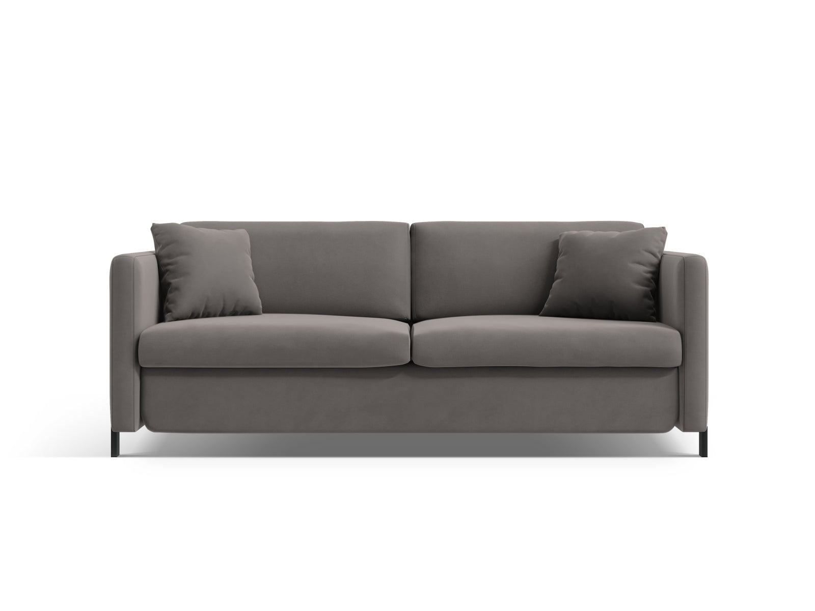 Gloria Velour Sofa mit Schlaffunktion 2 Sitzer in Grey-Salvador präsentiert im Onlineshop von KAQTU Design AG. Bettsofa ist von Micadoni