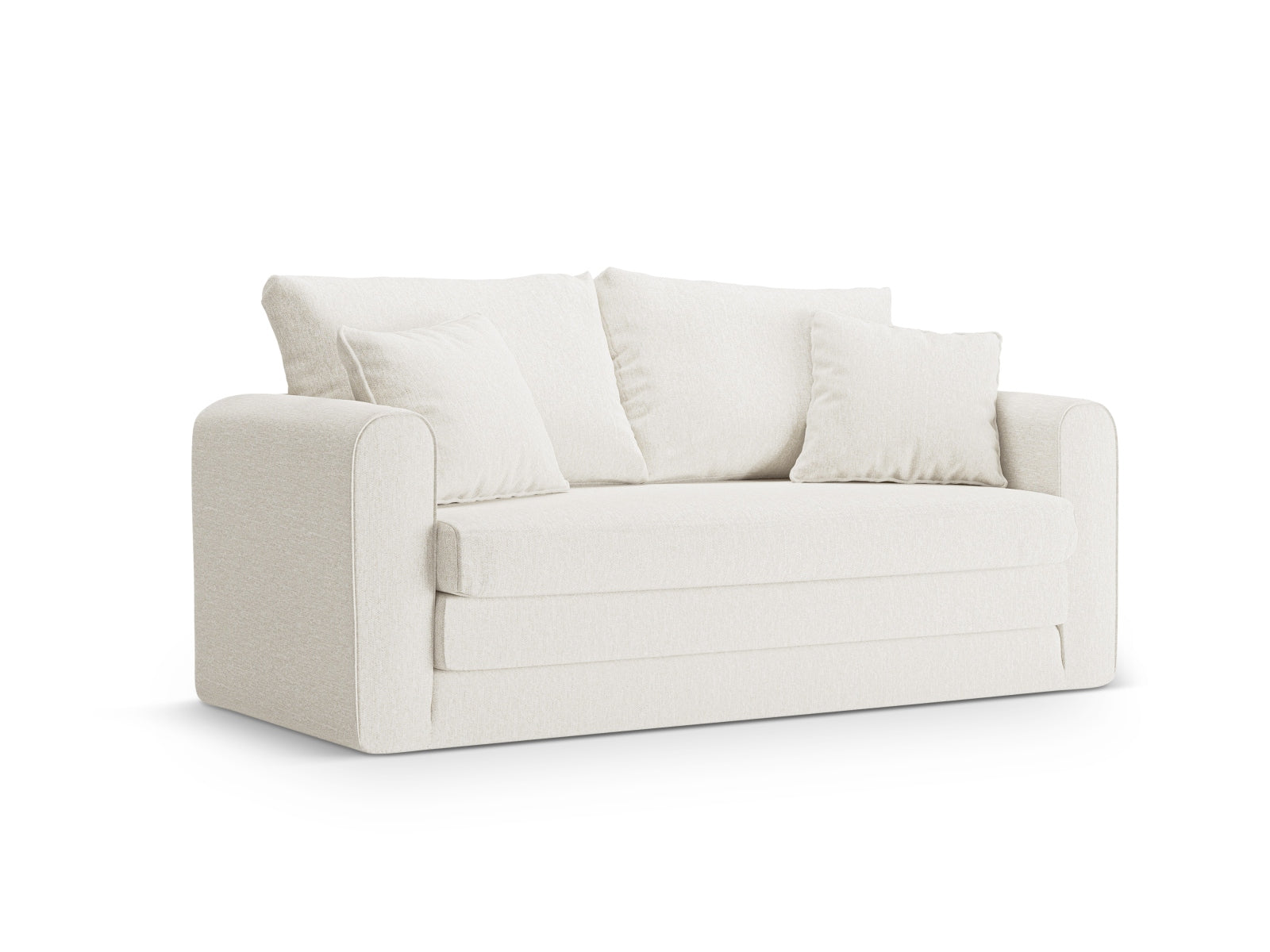 Lido Sofa mit Schlaffunktion 2 Sitzer in White-Solid präsentiert im Onlineshop von KAQTU Design AG. Bettsofa ist von Micadoni