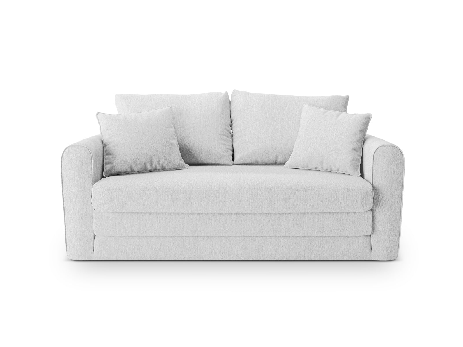Lido Sofa mit Schlaffunktion 2 Sitzer in Cold Light Grey-Solid präsentiert im Onlineshop von KAQTU Design AG. Bettsofa ist von Micadoni