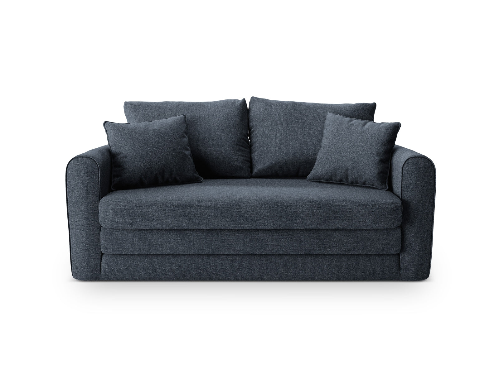 Lido Sofa mit Schlaffunktion 2 Sitzer in Dark Blue-Solid präsentiert im Onlineshop von KAQTU Design AG. Bettsofa ist von Micadoni