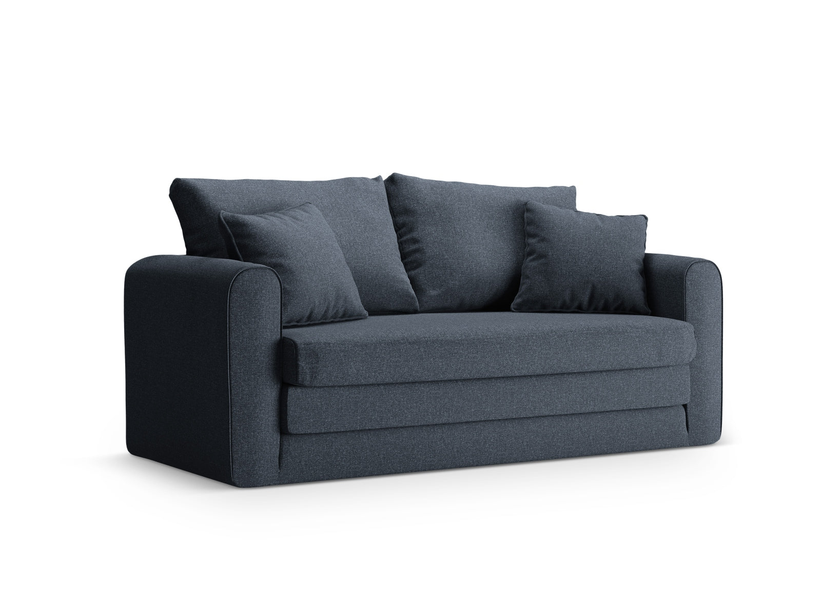 Lido Sofa mit Schlaffunktion 2 Sitzer in Dark Blue-Solid präsentiert im Onlineshop von KAQTU Design AG. Bettsofa ist von Micadoni