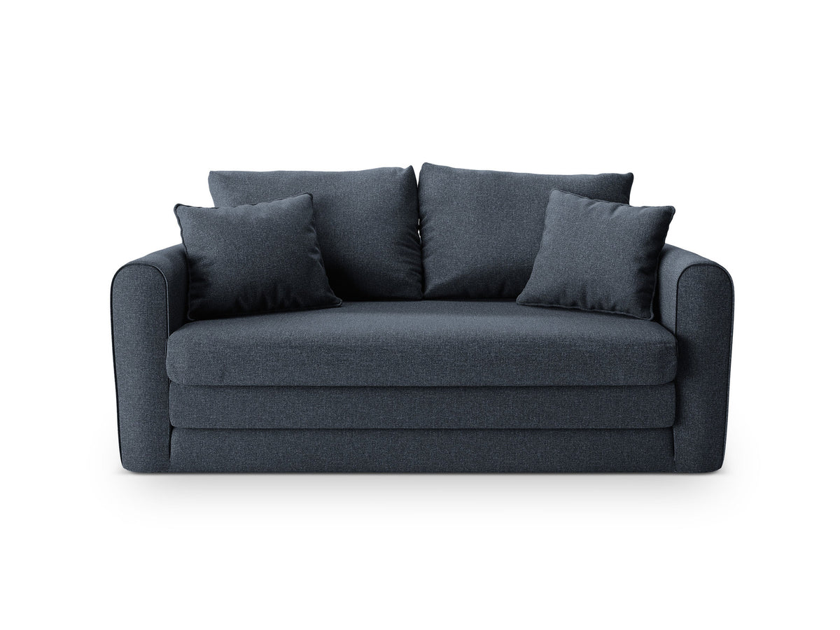 Lido Sofa mit Schlaffunktion 2 Sitzer in Dark Blue-Solid präsentiert im Onlineshop von KAQTU Design AG. Bettsofa ist von Micadoni