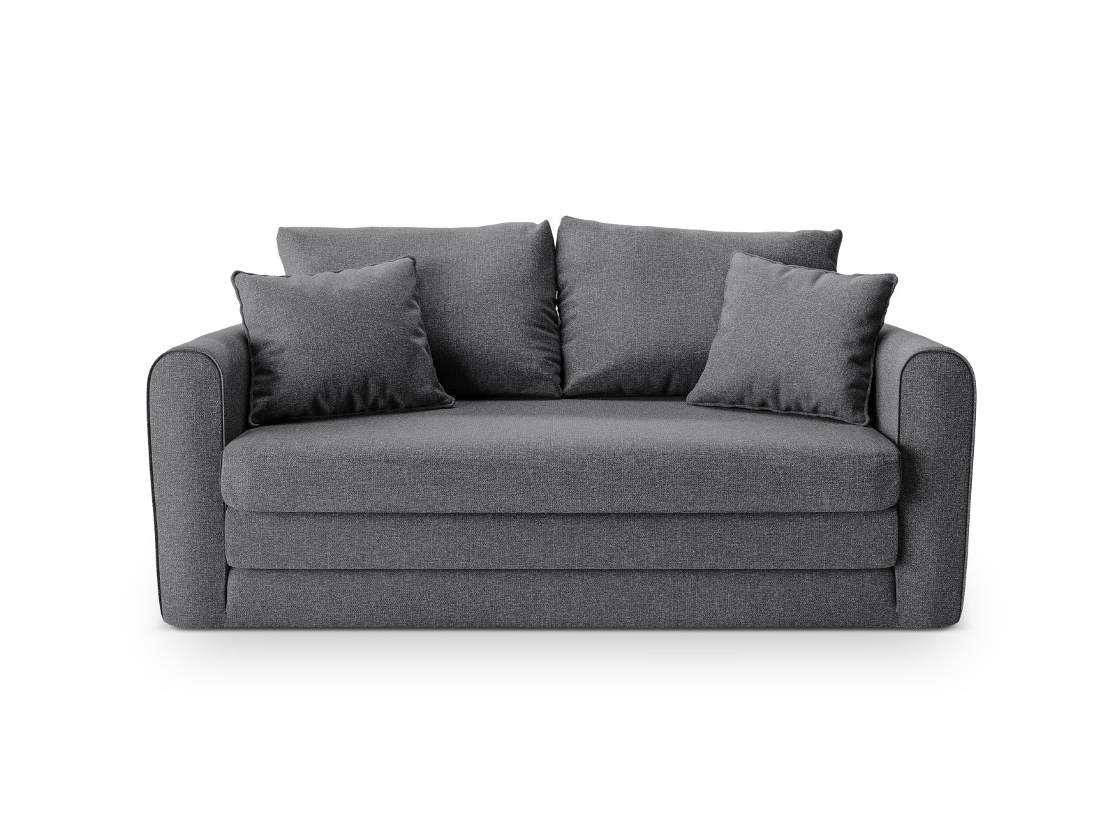 Lido Sofa mit Schlaffunktion 2 Sitzer in Dark Grey-Solid präsentiert im Onlineshop von KAQTU Design AG. Bettsofa ist von Micadoni